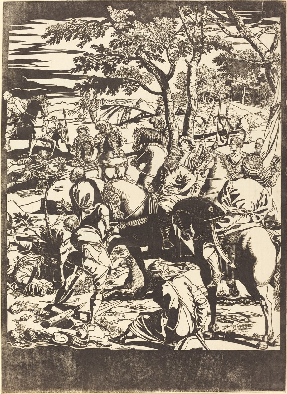 Ukrzyżowanie [prawa płyta] autorstwa John Baptist Jackson after Jacopo Tintoretto