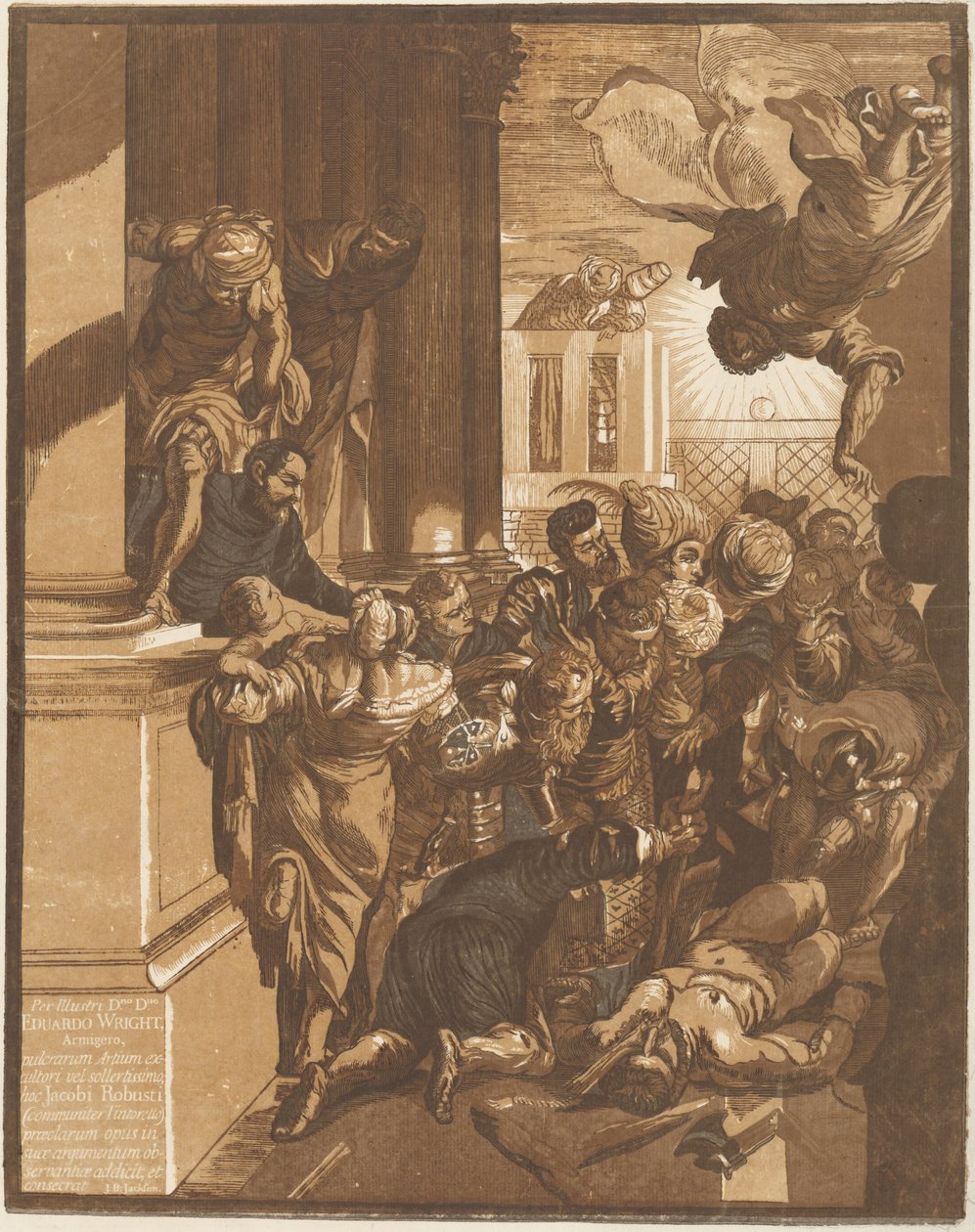 Cud Świętego Marka (lewa strona) autorstwa John Baptist Jackson after Jacopo Tintoretto