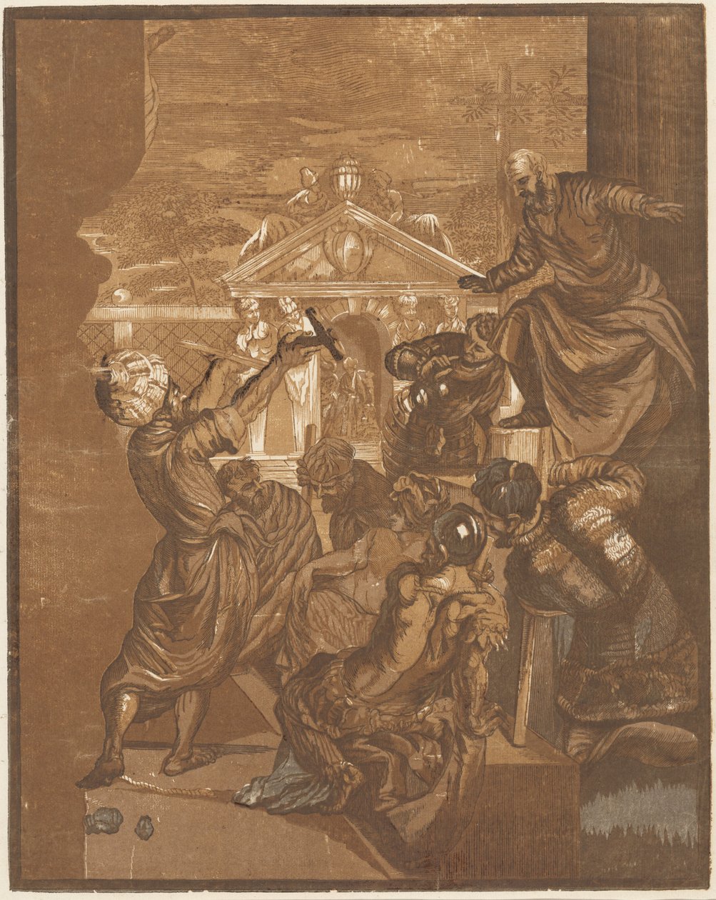 Cud Świętego Marka (prawa strona) autorstwa John Baptist Jackson after Jacopo Tintoretto
