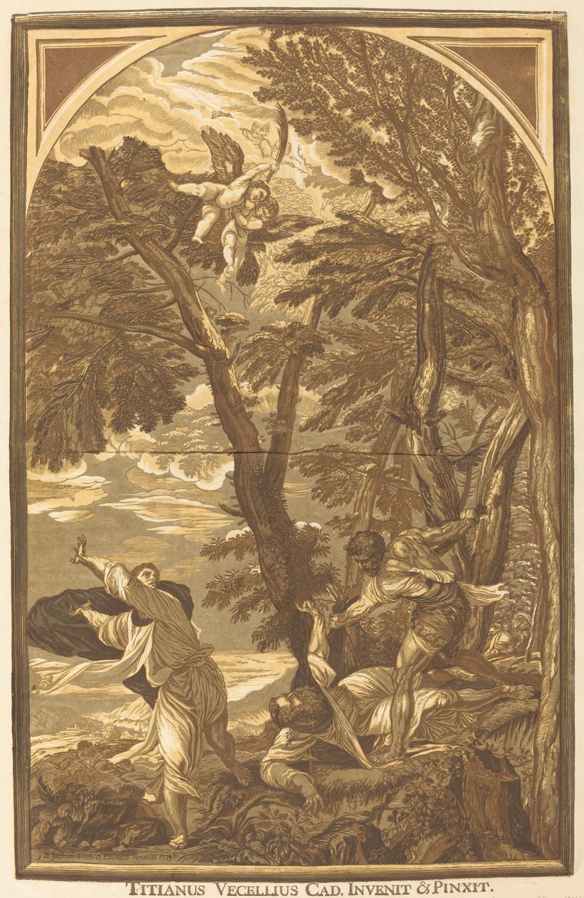Śmierć św. Piotra Męczennika autorstwa John Baptist Jackson after Titian