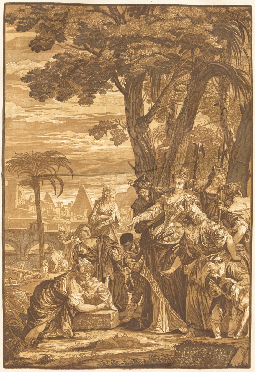 Znalezienie Mojżesza autorstwa John Baptist Jackson after Veronese