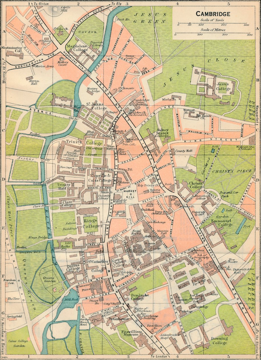 Cambridge, wiek XX autorstwa John Bartholomew