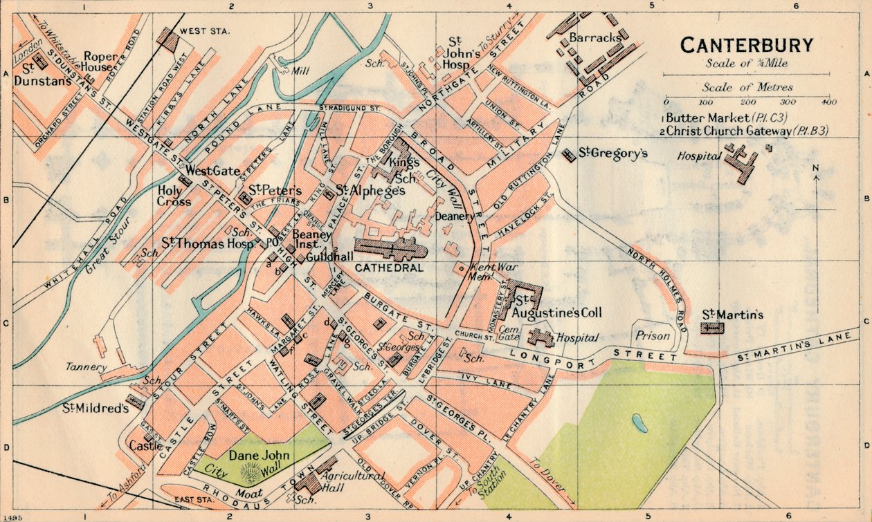 Canterbury, wiek XX autorstwa John Bartholomew