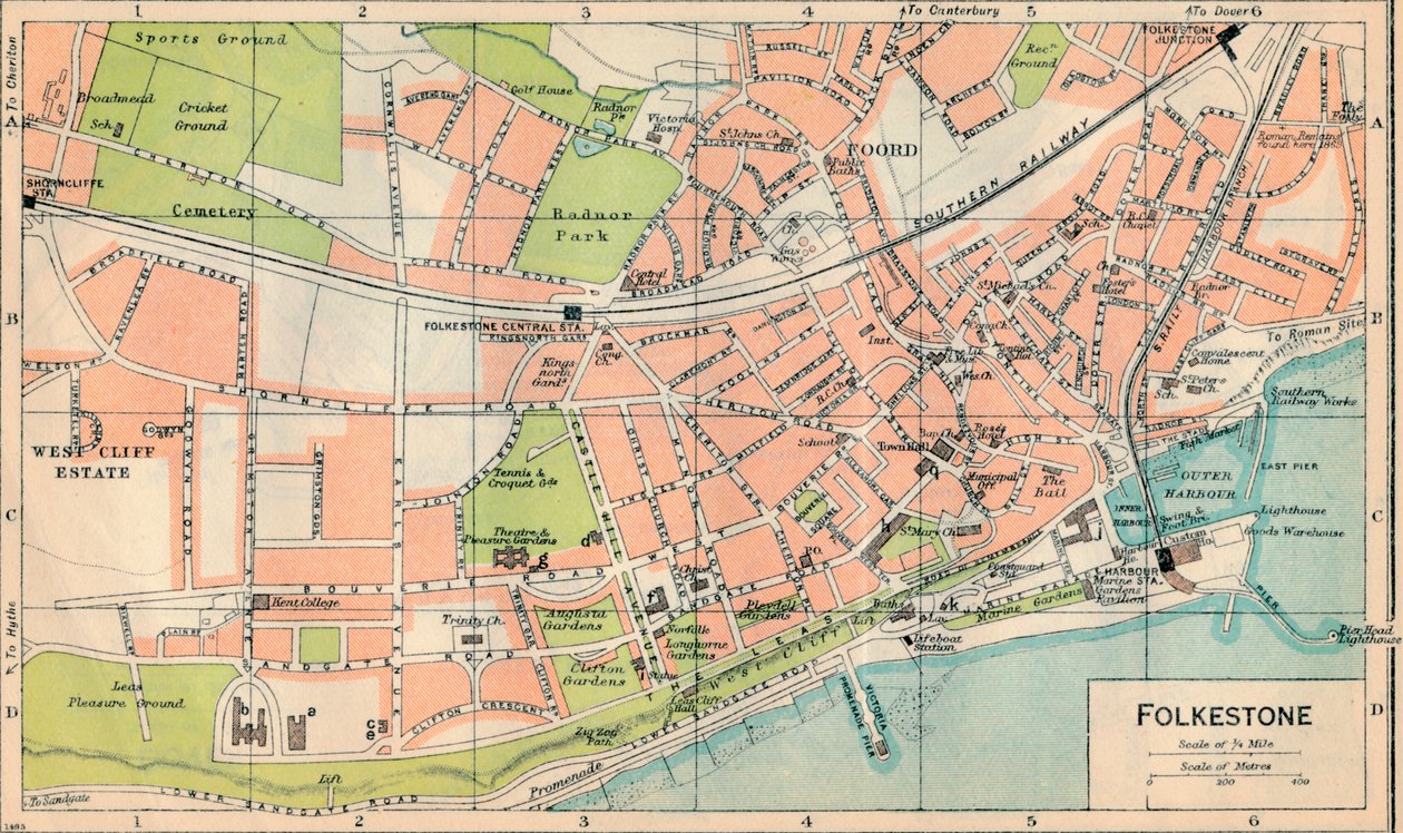 Folkestone, XX wiek autorstwa John Bartholomew