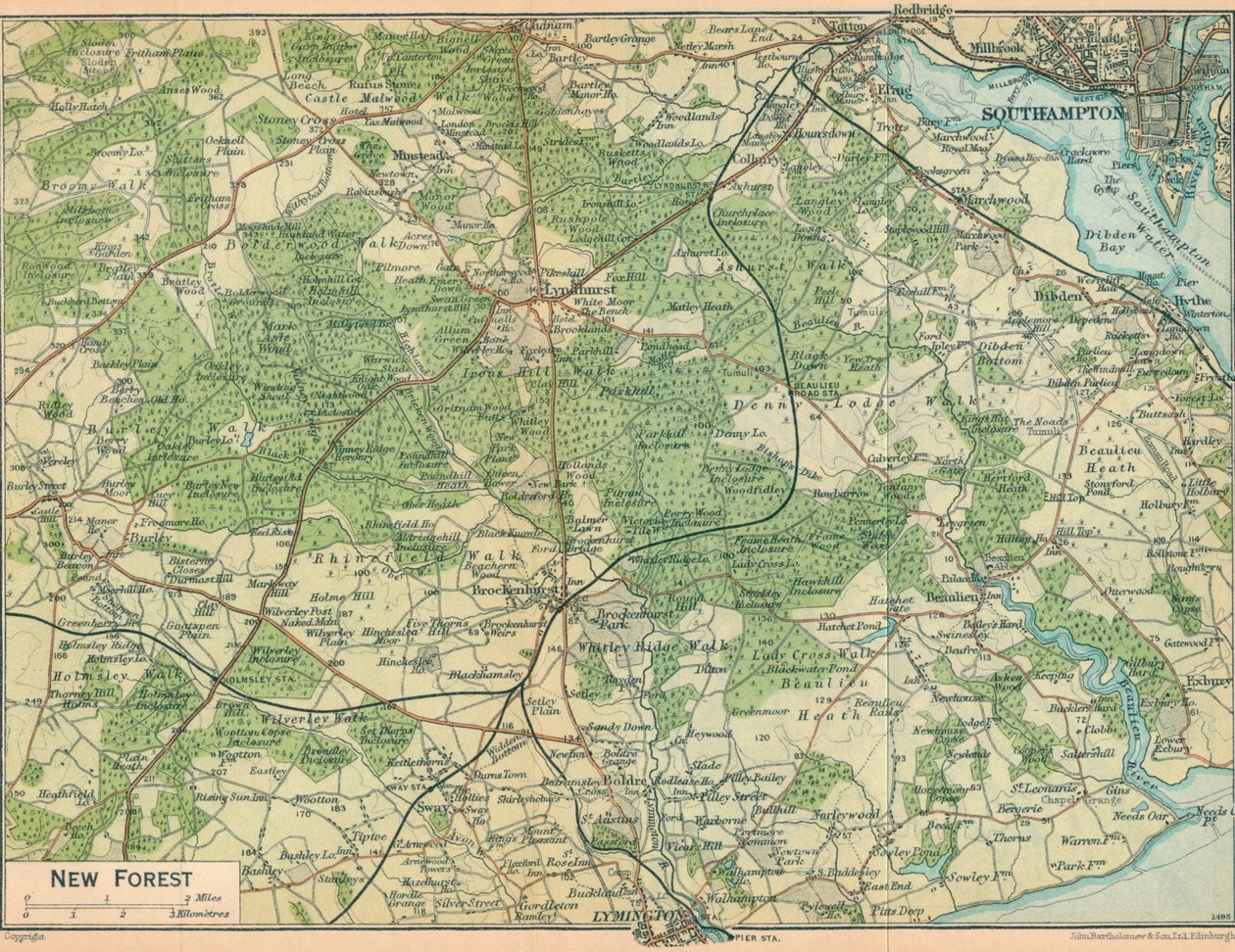 New Forest, XX wiek autorstwa John Bartholomew