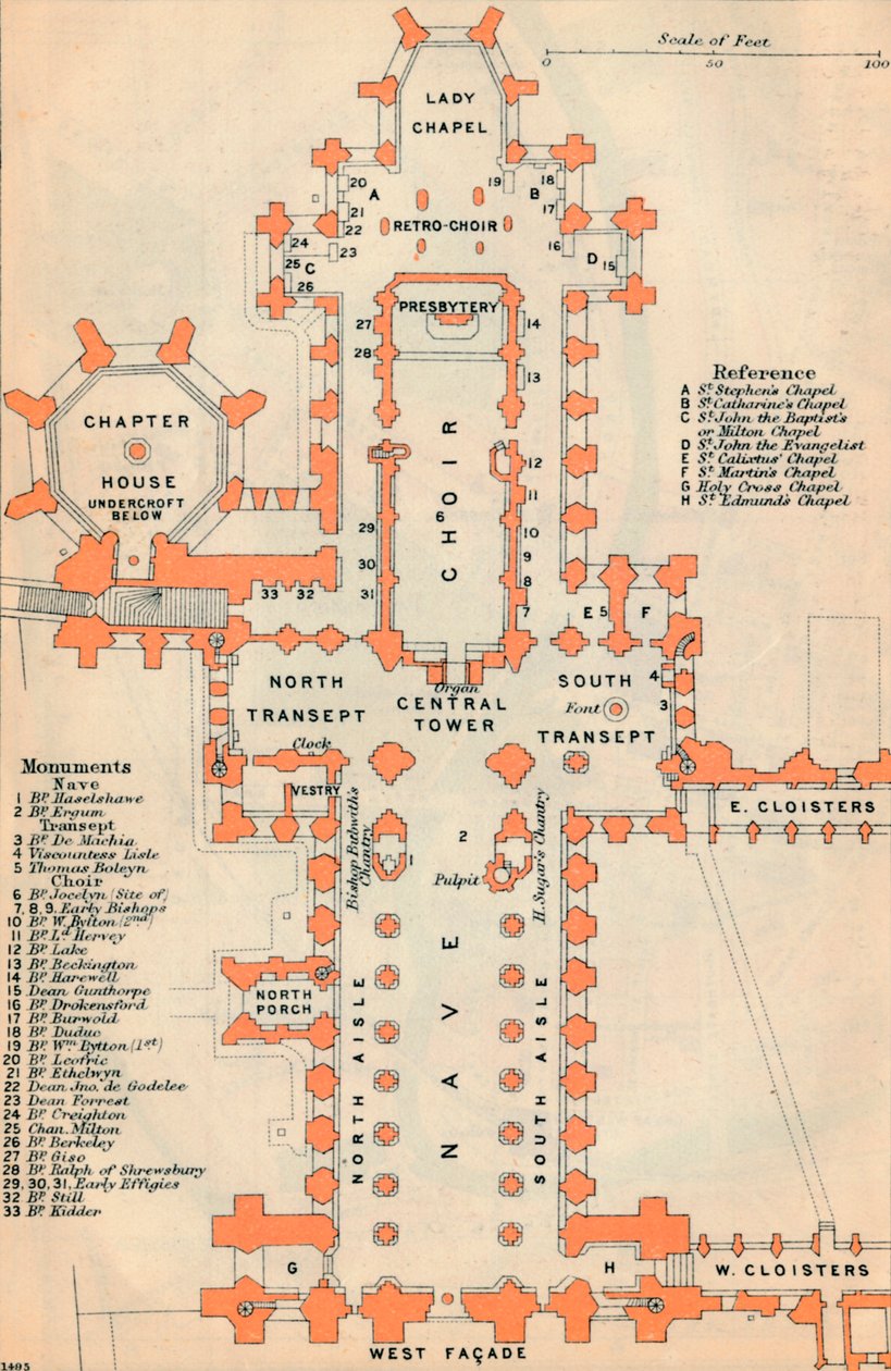 Katedra w Wells z XX wieku autorstwa John Bartholomew