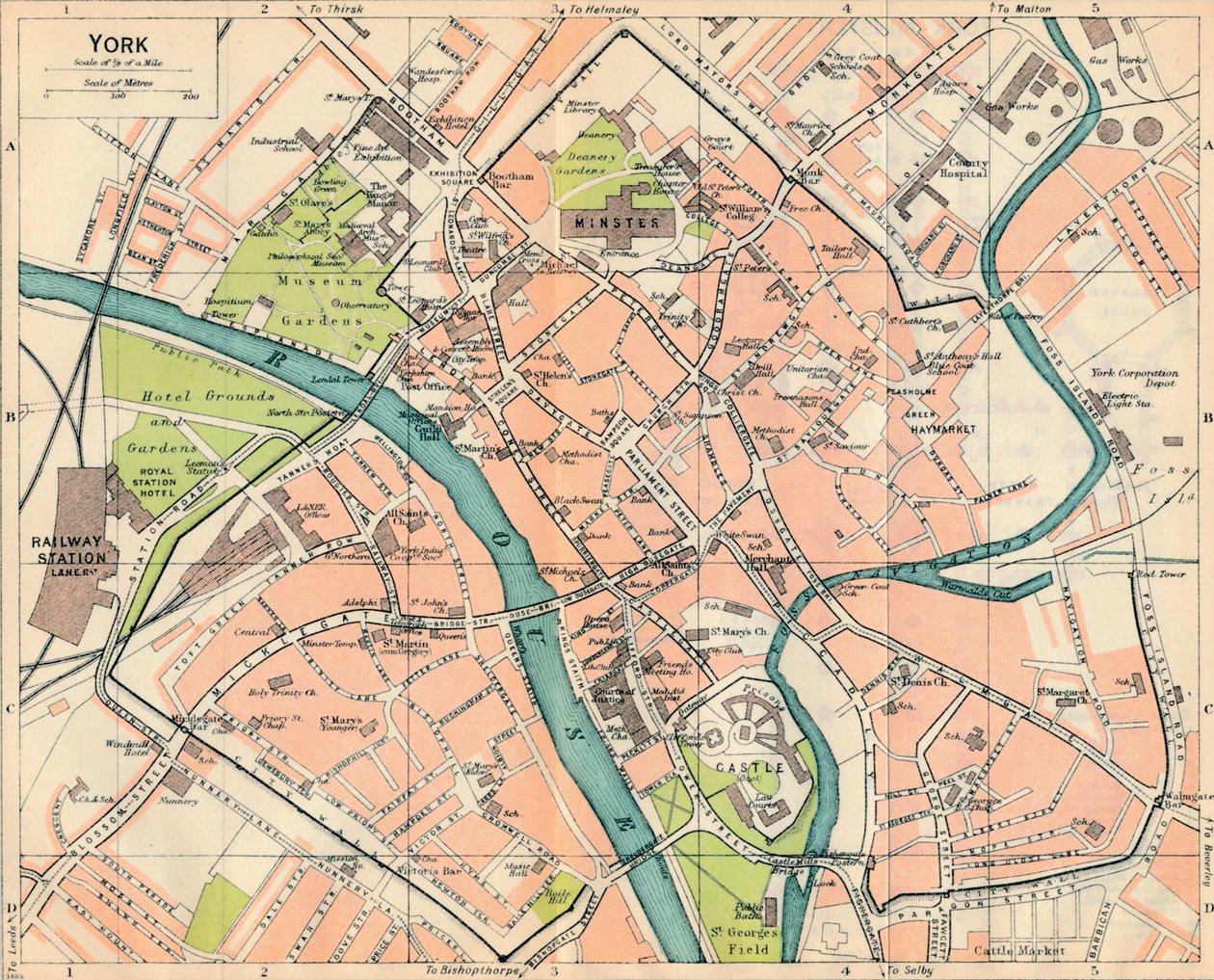 York, XX wiek autorstwa John Bartholomew