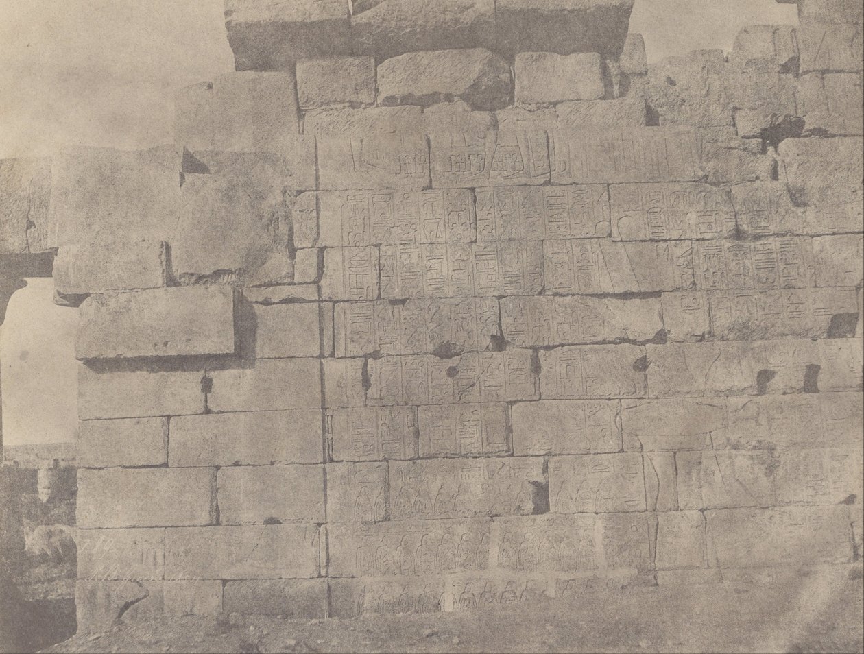 Karnac, Hypostyle Hall, Południowa Ściana (zewnętrzna ściana) autorstwa John Beasly Greene