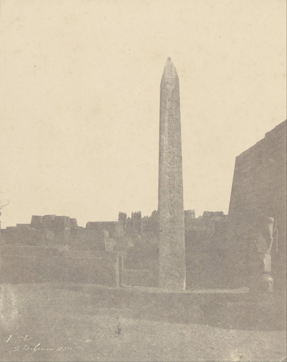 Louqsor, Obelisk (strona zachodnia) autorstwa John Beasly Greene