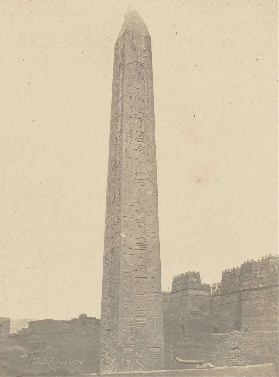 Louqsor, Obelisk, wschodnia i południowa strona autorstwa John Beasly Greene