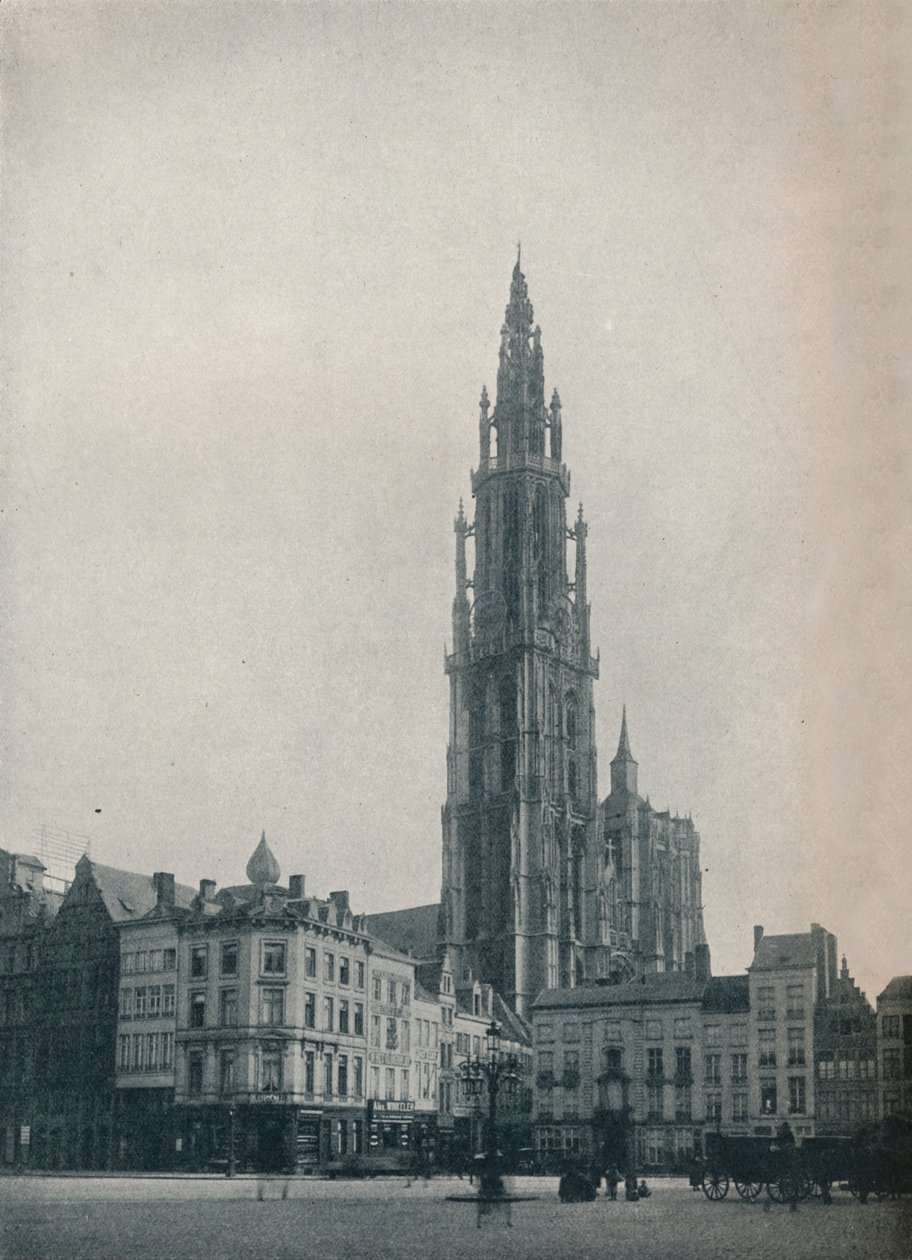 Katedra Najświętszej Marii Panny, Antwerpia, Belgia, ok. 1900 1914-1915 autorstwa John Benjamin Stone