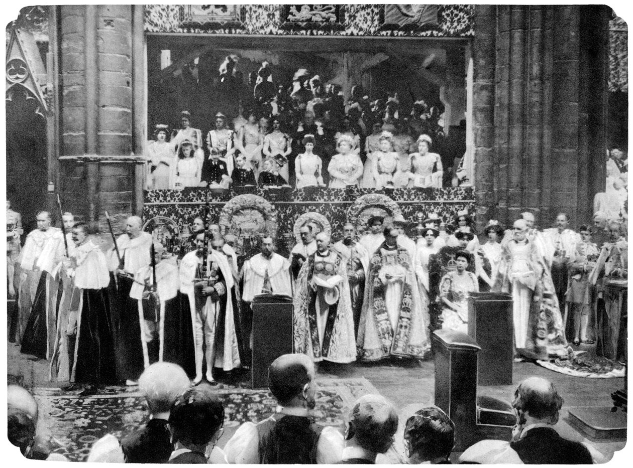 Ceremonia koronacyjna Jerzego V, Opactwo Westminsterskie, Londyn, 22 czerwca 1911 r. autorstwa John Benjamin Stone