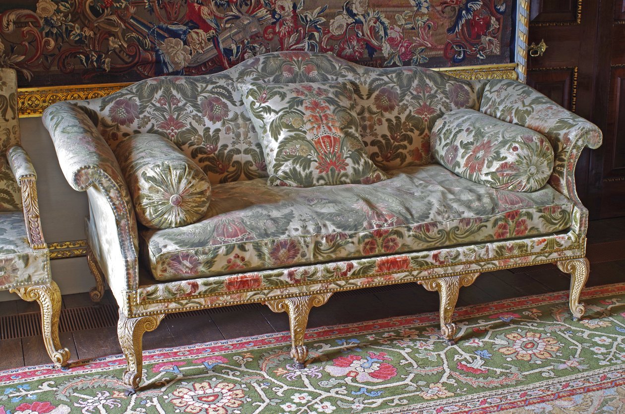 Łóżko sodowe George III Giltwood Humbak autorstwa John Bladwell