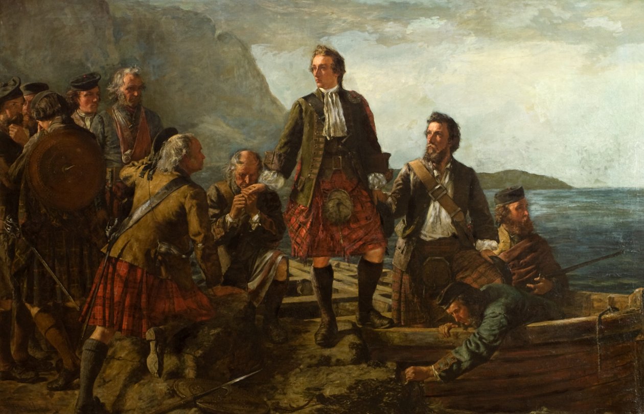 „Lochaber No More” – Książę Charlie opuszcza Szkocję autorstwa John Blake MacDonald