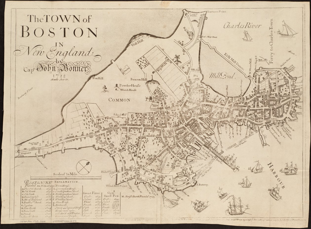 Miasto Boston w Nowej Anglii autorstwa John Bonner