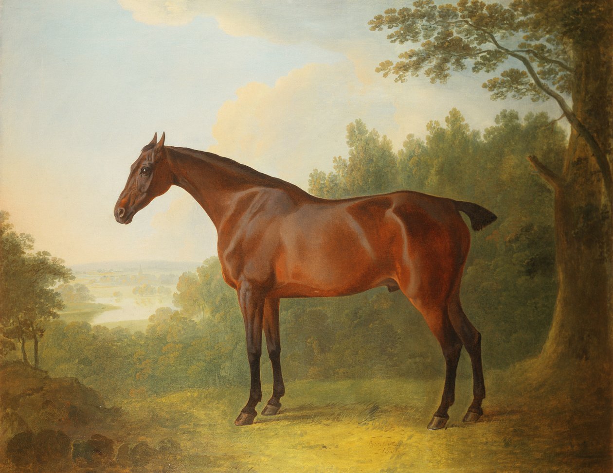 Markiz, łowca zatok w krajobrazie, 1811 autorstwa John Boultbee