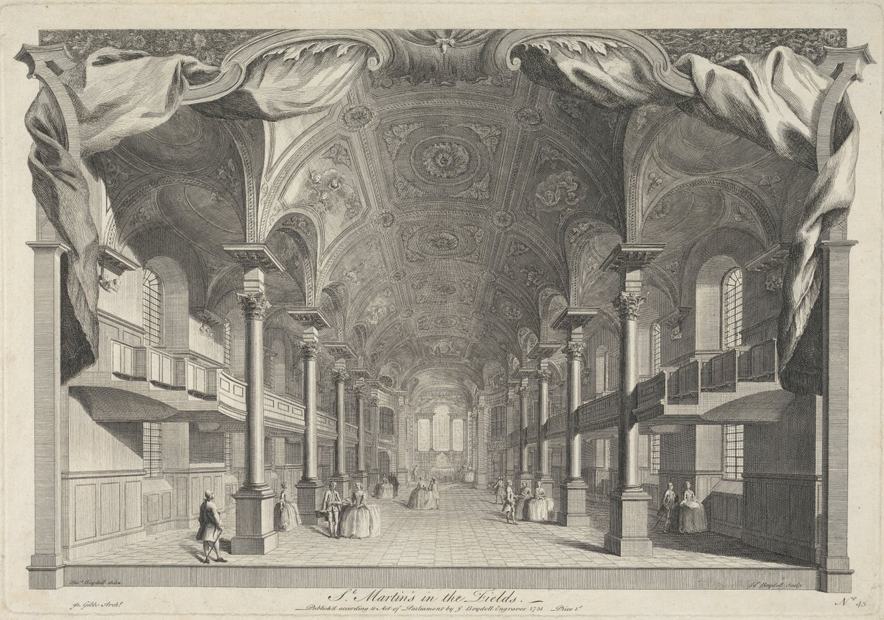 St. Martin-in-the-Fields autorstwa John Boydell