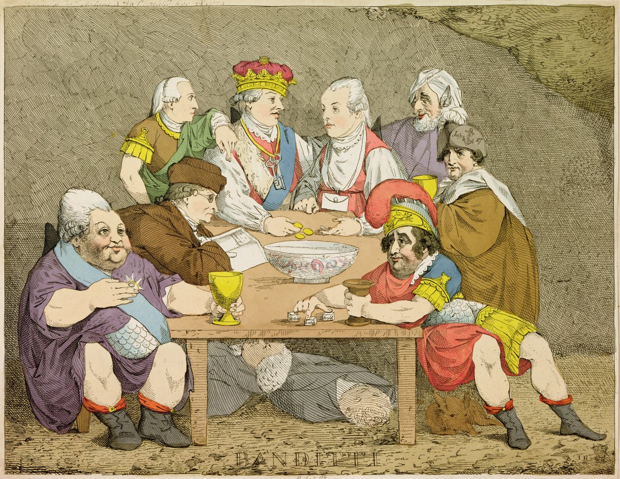 Banditti, 1783 (ręcznie barwiony grawerunek) autorstwa John Boyne