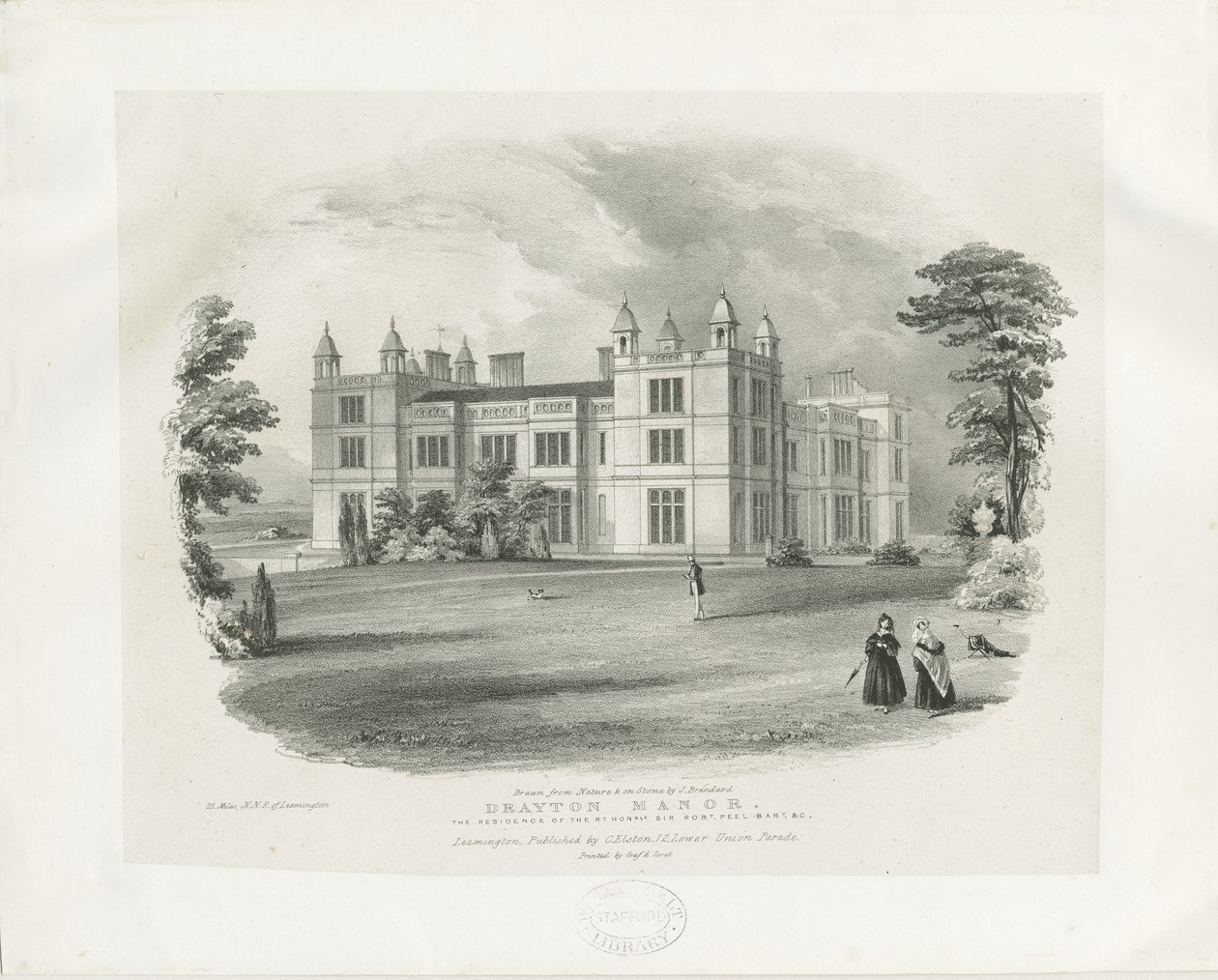 Drayton Bassett - "Drayton Manor": grawerowanie autorstwa John Brandard