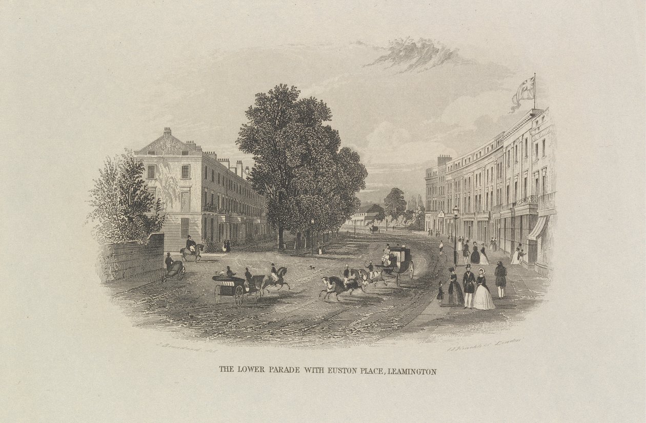 The Lower Parade z Euston Place, Leamington autorstwa John Brandard