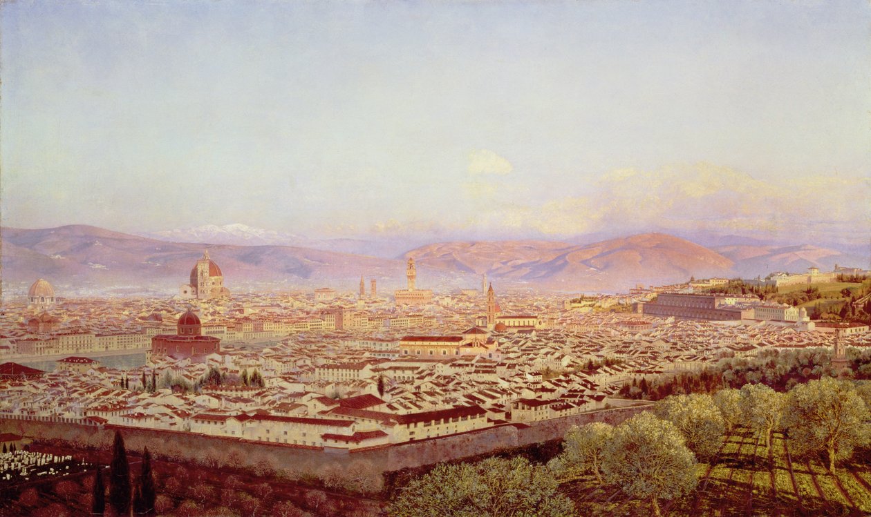 Florencja z Bellosguardo autorstwa John Brett