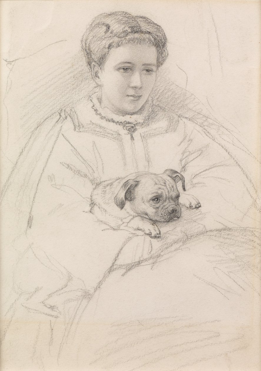 Georgina Weldon (ołówek) autorstwa John Brett