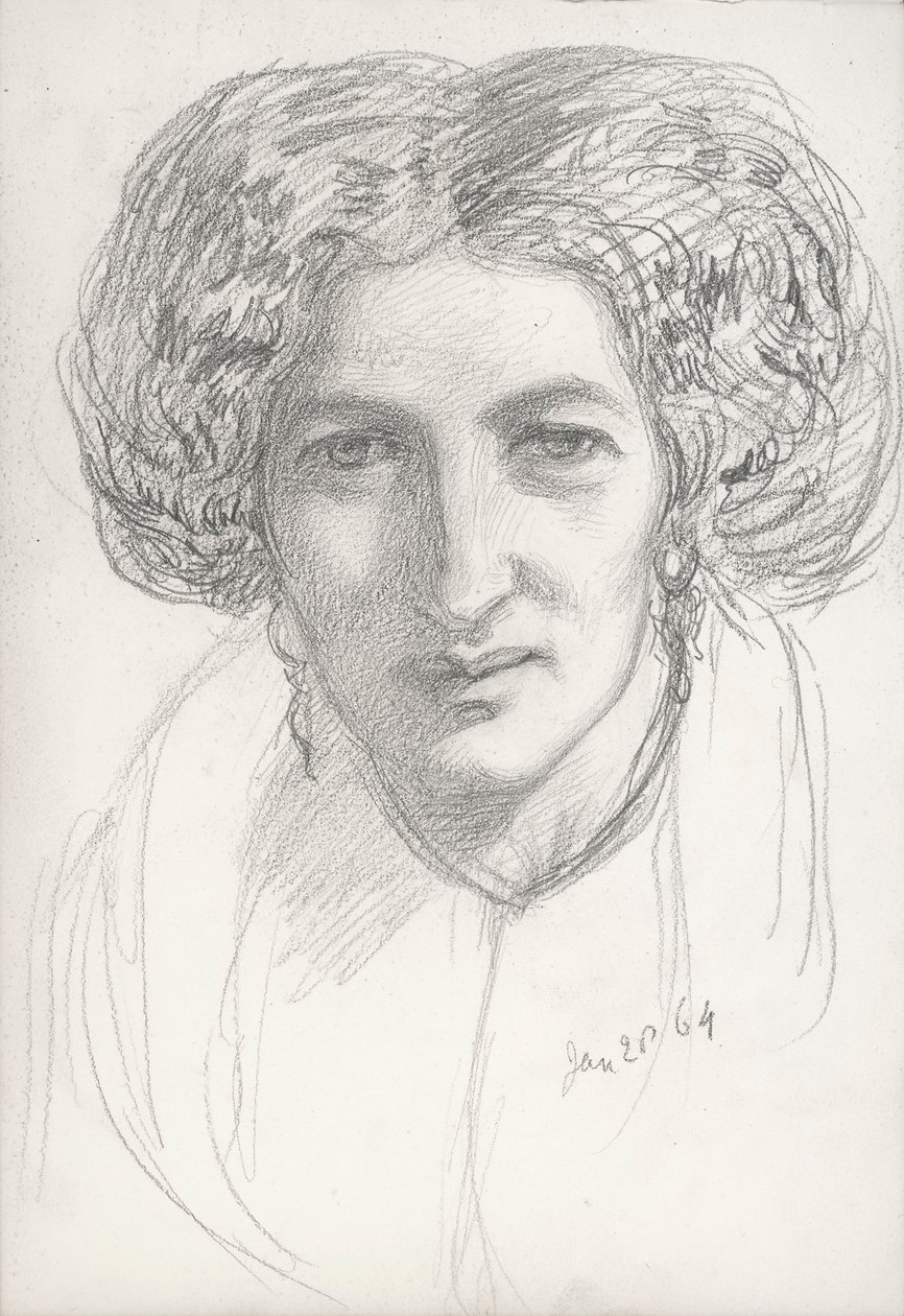 Portret kobiety z głową i ramionami autorstwa John Brett