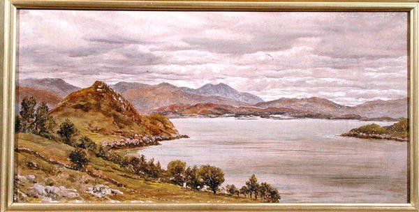 Patrząc z Loch Corrie, 27 sierpnia 1885 (olej na płótnie) autorstwa John Brett