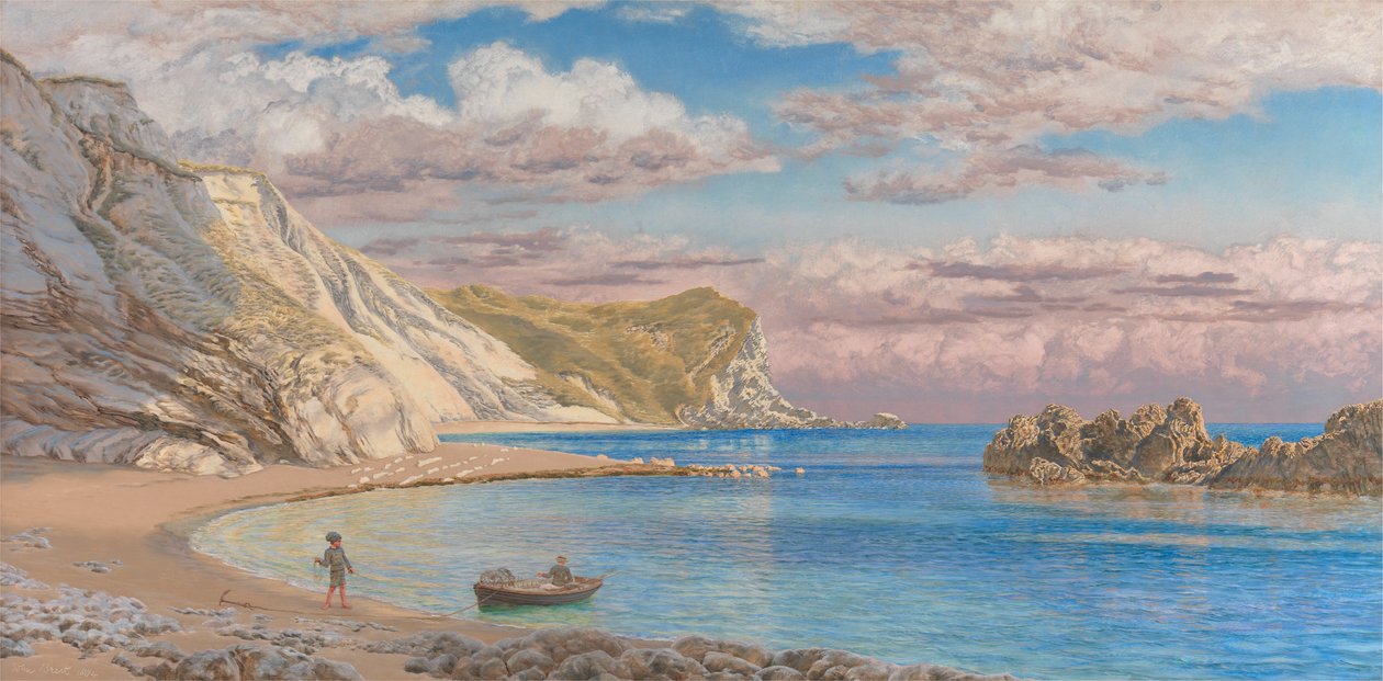 Man of War Rocks, Wybrzeże Dorset autorstwa John Brett