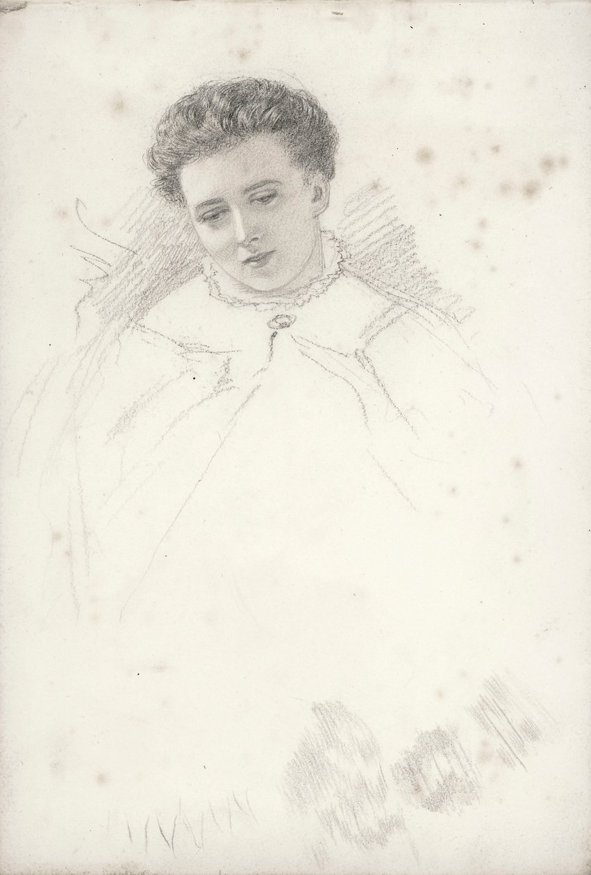 Niedokończony portret kobiety autorstwa John Brett