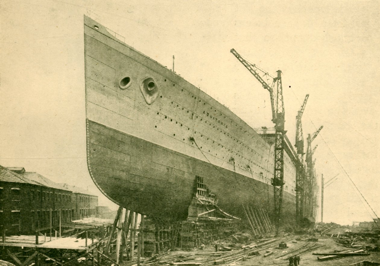 „Aquitania na giełdzie”, ok. 1930. autorstwa John Brown and Company