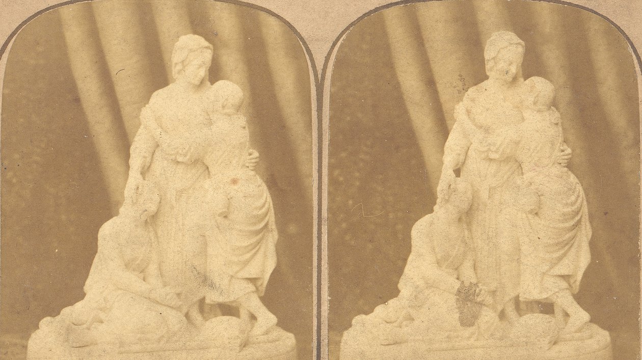 Para wczesnych stereograficznych widoków posągów brytyjskich, 1850-1910 autorstwa John Browning