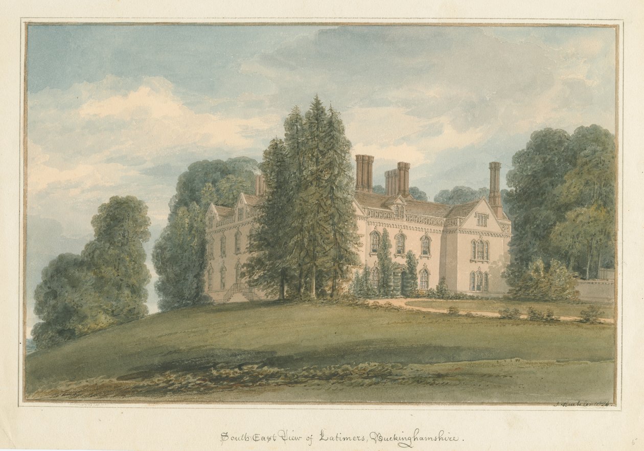 Buckinghamshire – Hala Latimers autorstwa John Buckler