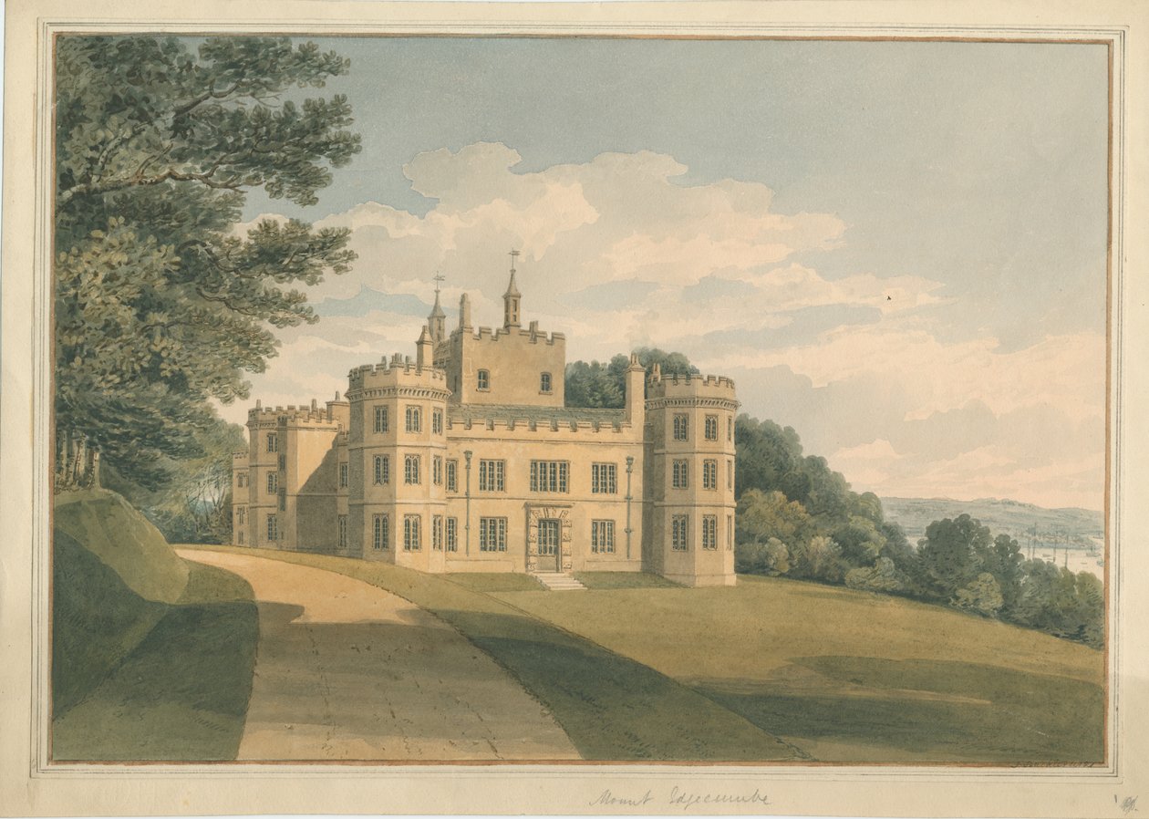 Devonshire - Góra Edgecombe, 1821 autorstwa John Buckler