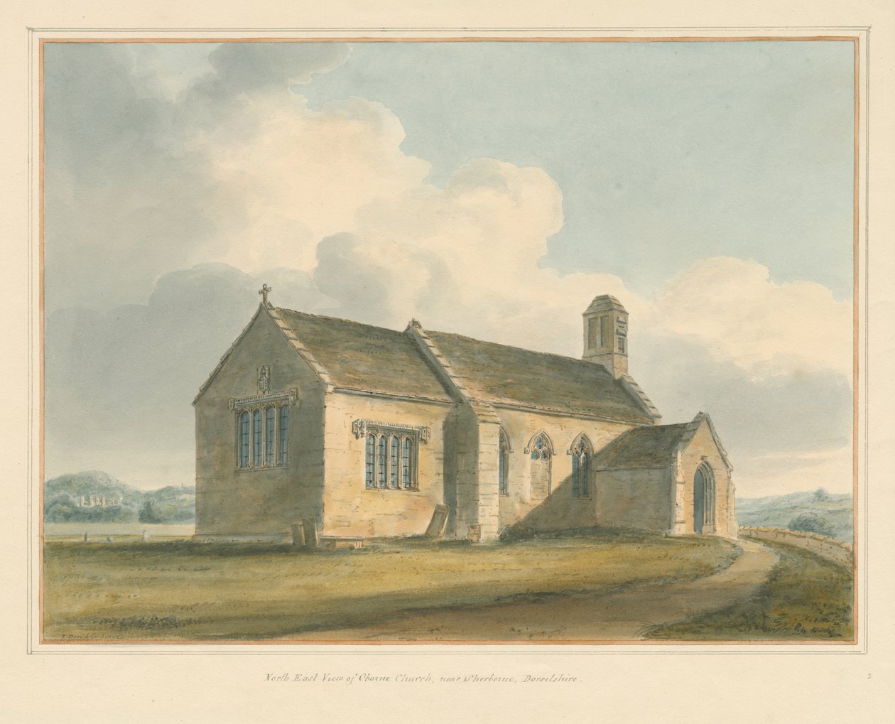 Dorset - Kościół Chorne, 1802 autorstwa John Buckler