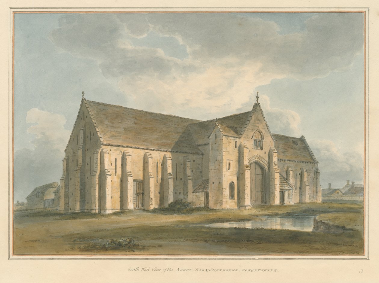 Dorset - Sherborne - The Abbey Barn autorstwa John Buckler