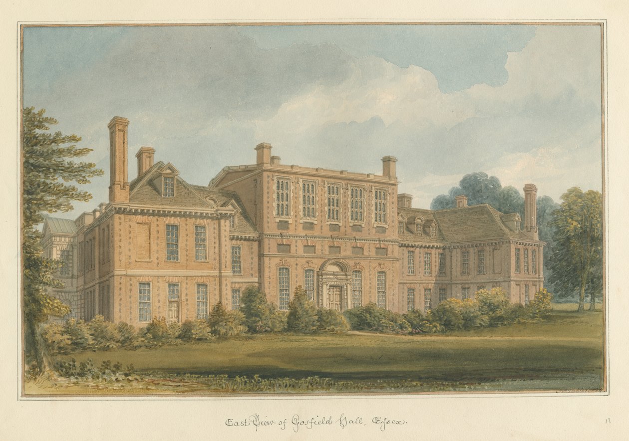 Essex - Gosfield Hall, 1824 autorstwa John Buckler