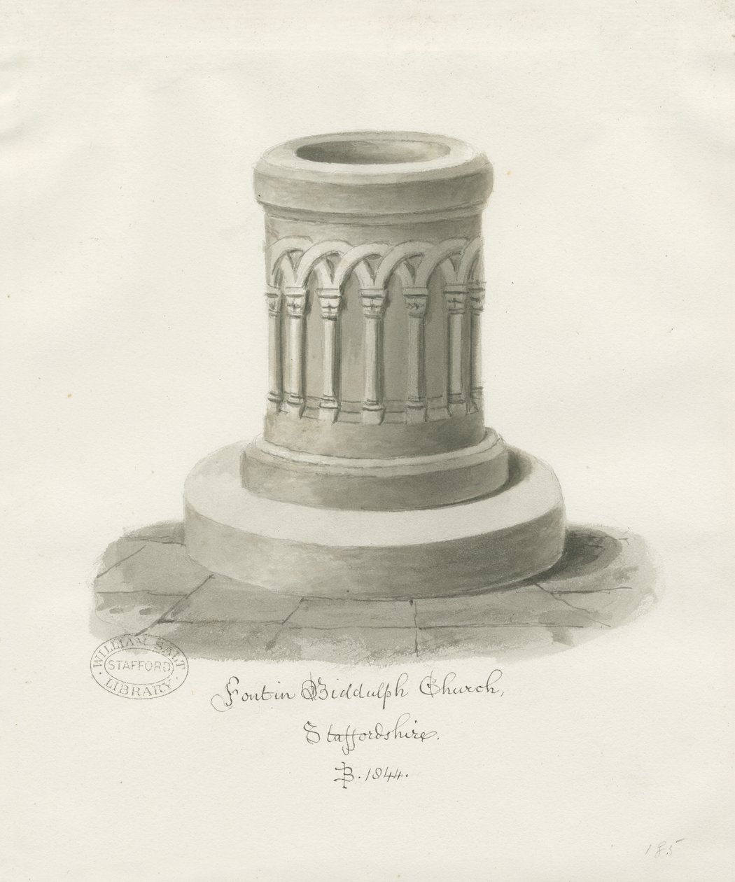 Czcionka w Biddulph autorstwa John Buckler