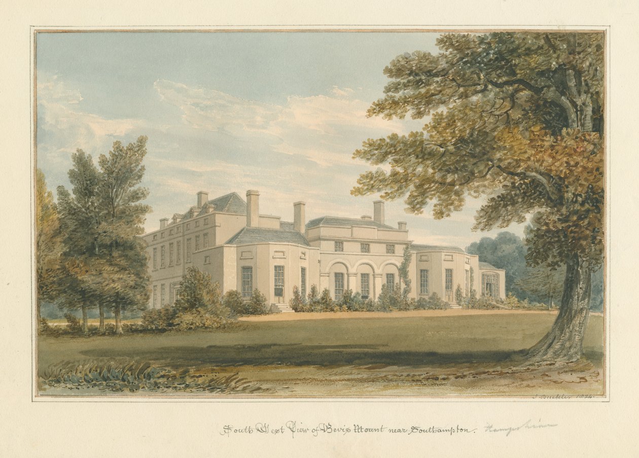 Hampshire - Southampton - Góra Bevis, 1824 autorstwa John Buckler