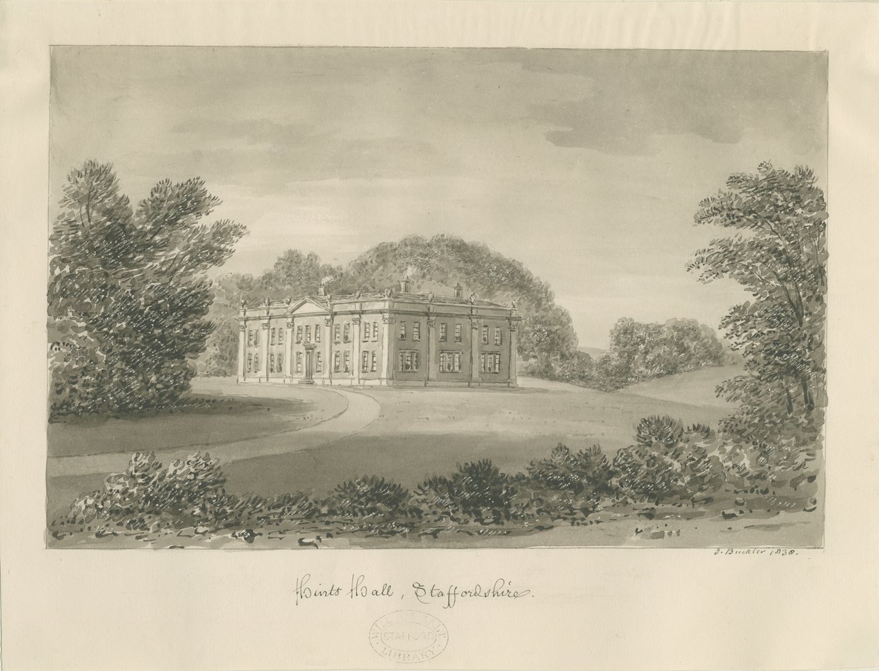 Podpowiedzi Hall: sepia rysunek autorstwa John Buckler