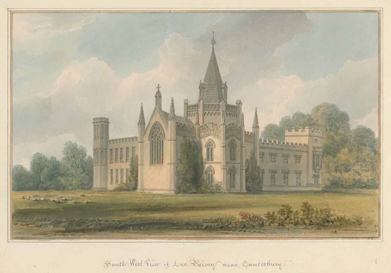 Kent - Canterbury - Lee Priory, 1826 autorstwa John Buckler