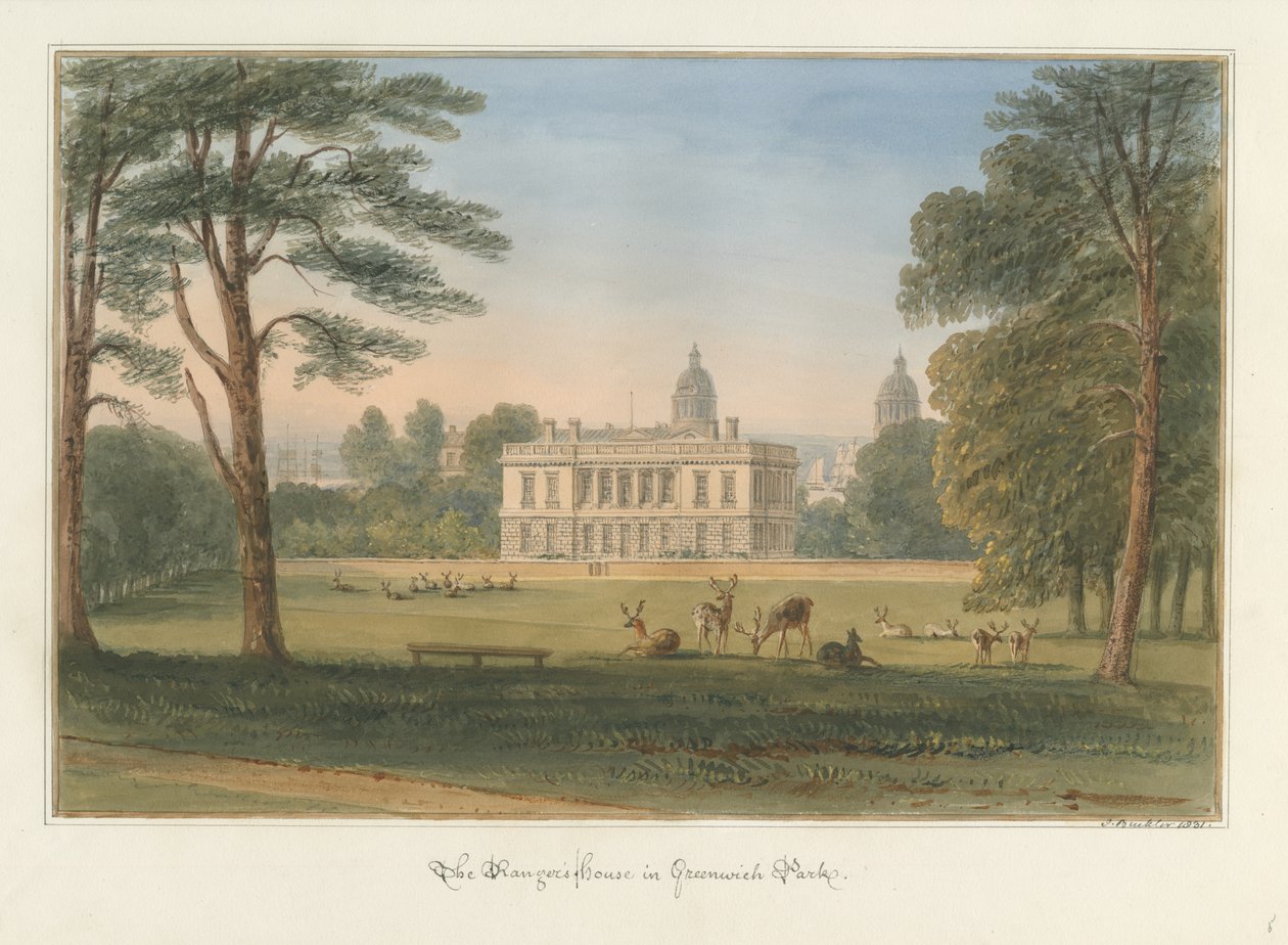 Kent – Greenwich Park – Dom Strażnika, 1831 autorstwa John Buckler