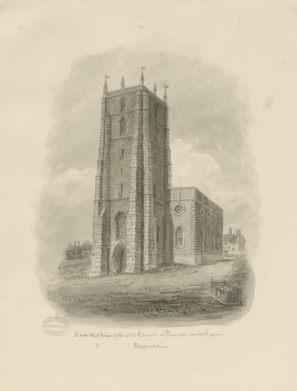 Newcastle-under-Lyme - "Św. Idzie opat" autorstwa John Buckler