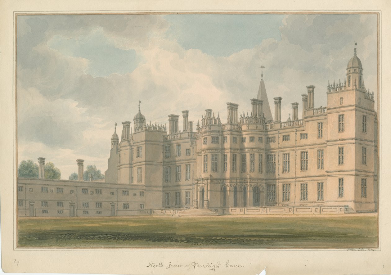 Northamptonshire – Dom Burleigh autorstwa John Buckler