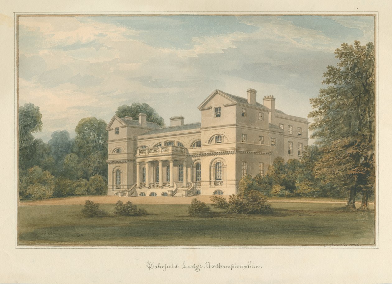 Northamptonshire - Wakefield Lodge, 1824 autorstwa John Buckler