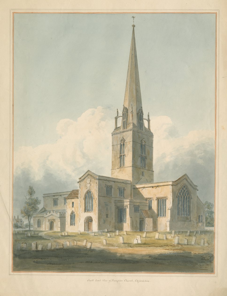 Oxfordshire – Kościół Bampton, 1802 autorstwa John Buckler
