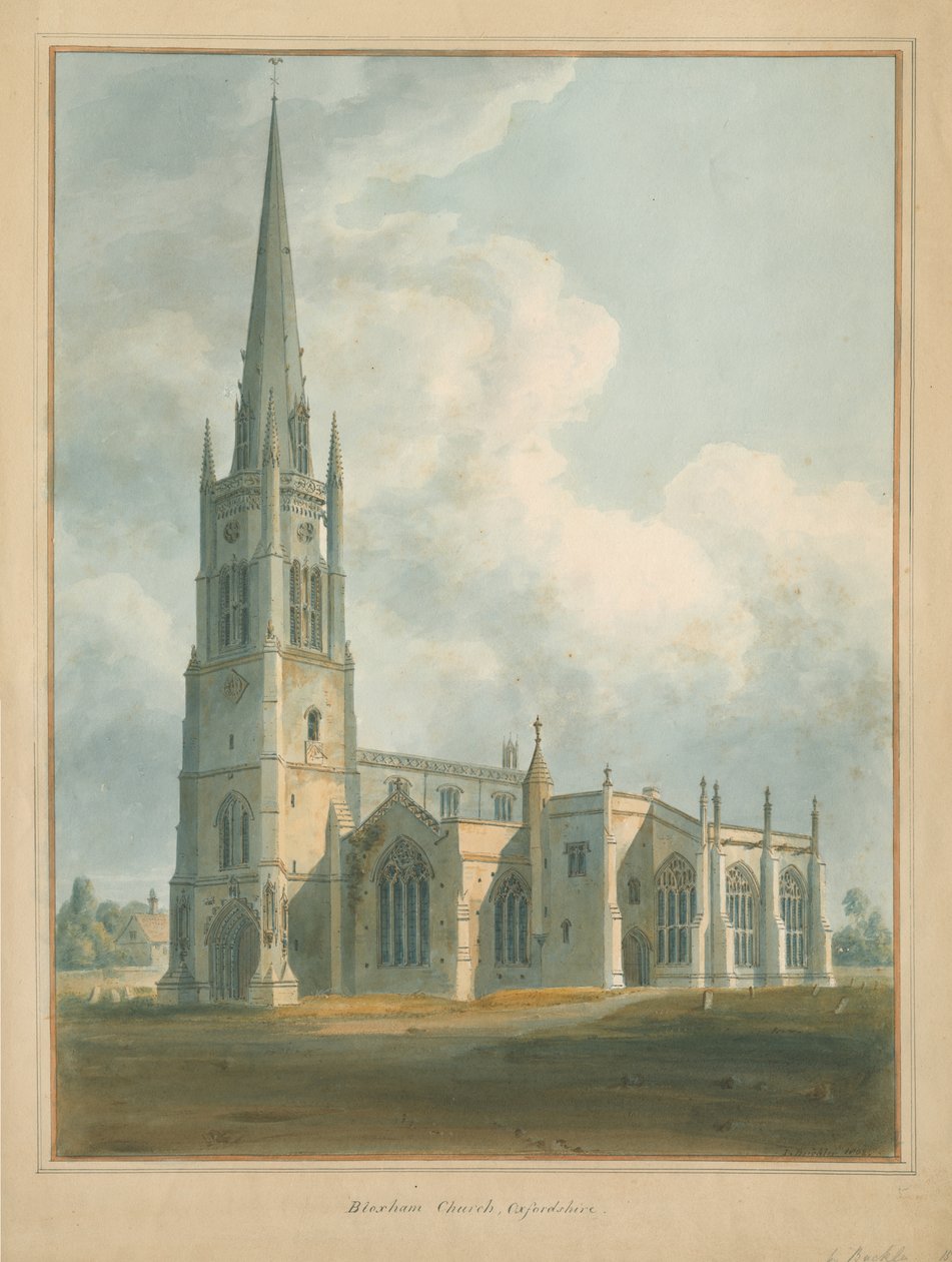 Oxfordshire – Kościół Bloxham, 1802 autorstwa John Buckler