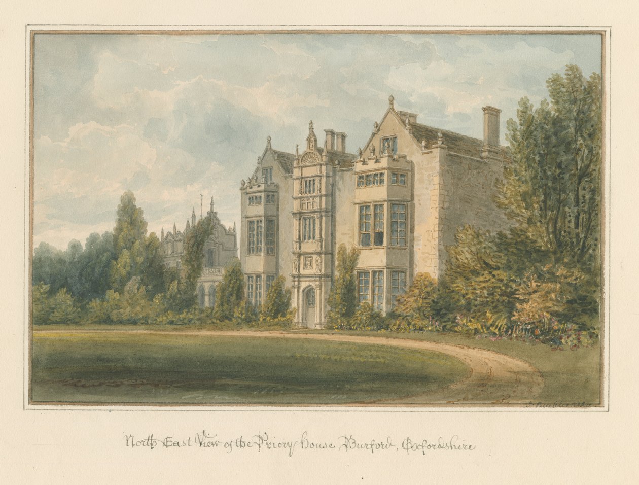 Oxfordshire - Burford - Priory House, 1820 autorstwa John Buckler