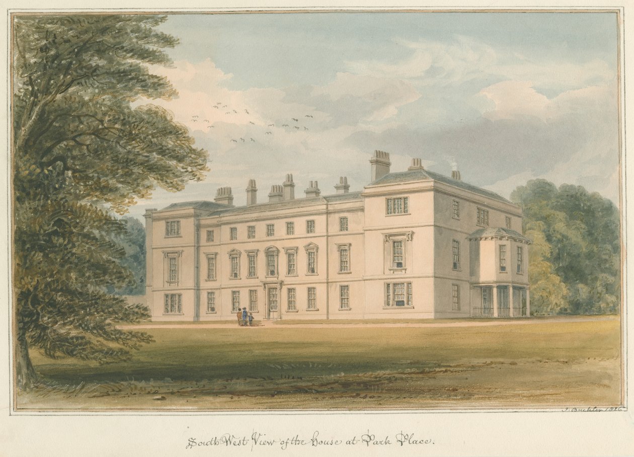 Oxfordshire – Henley upon Thames – Park Place House, 1826 autorstwa John Buckler