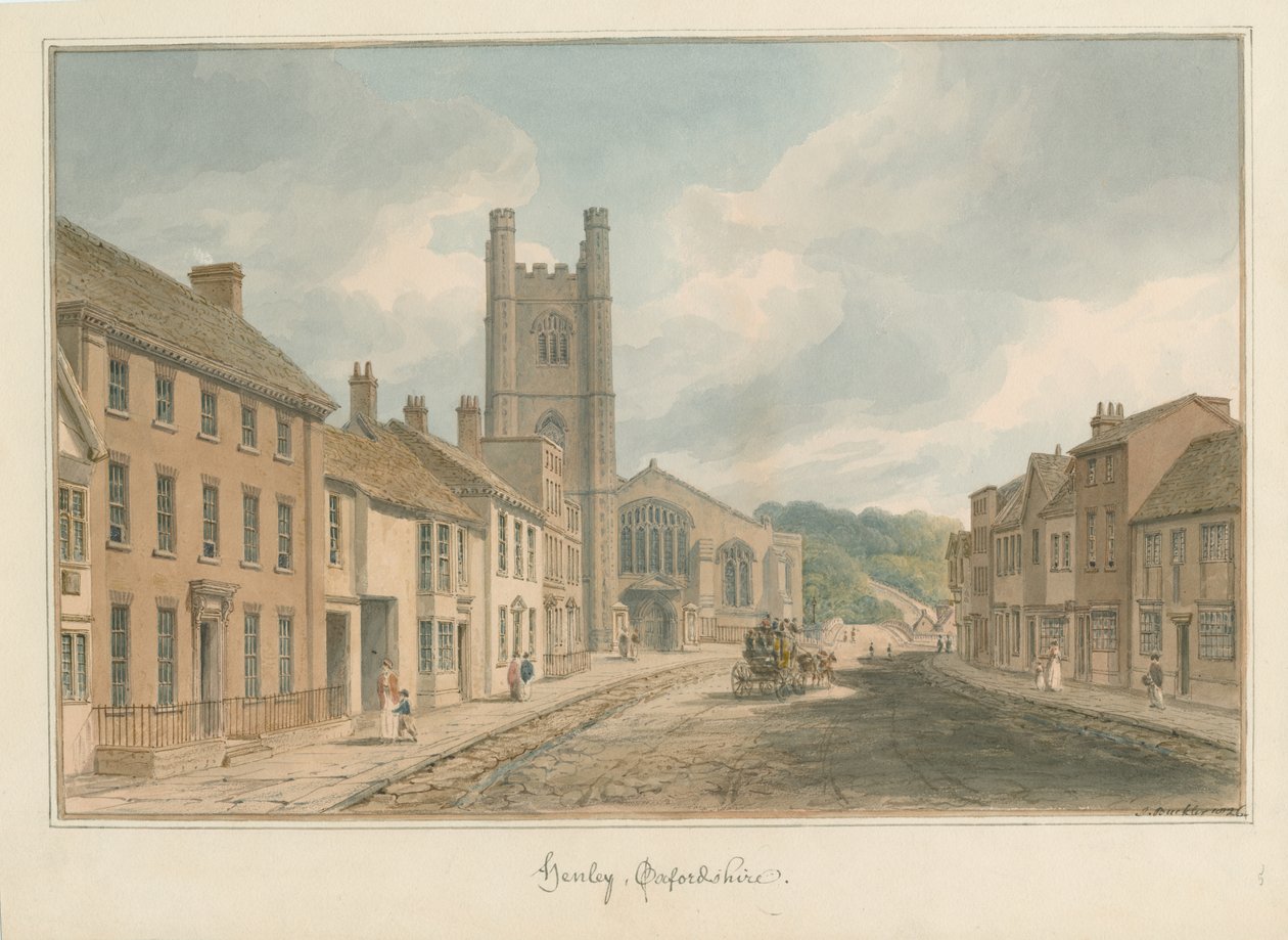 Oxfordshire – Henley nad Tamizą, 1826 autorstwa John Buckler